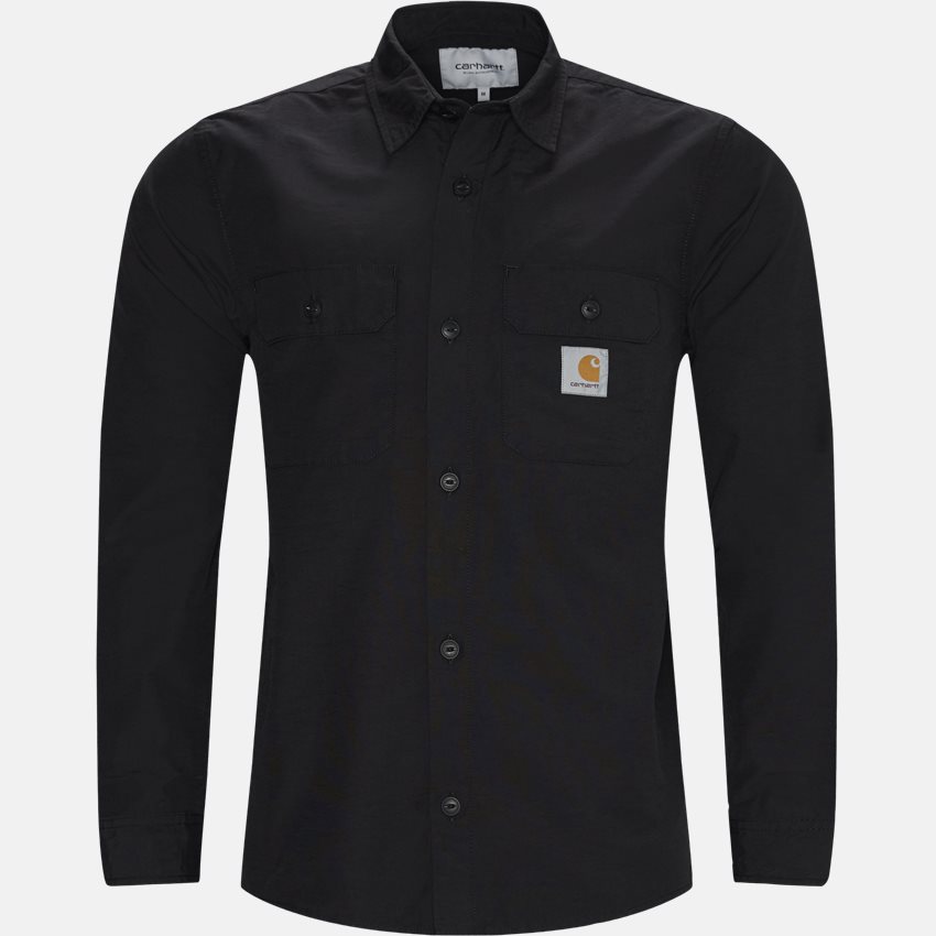 Carhartt WIP Shirts L/S FIELD SHIRT I027986 BLACK RINSED